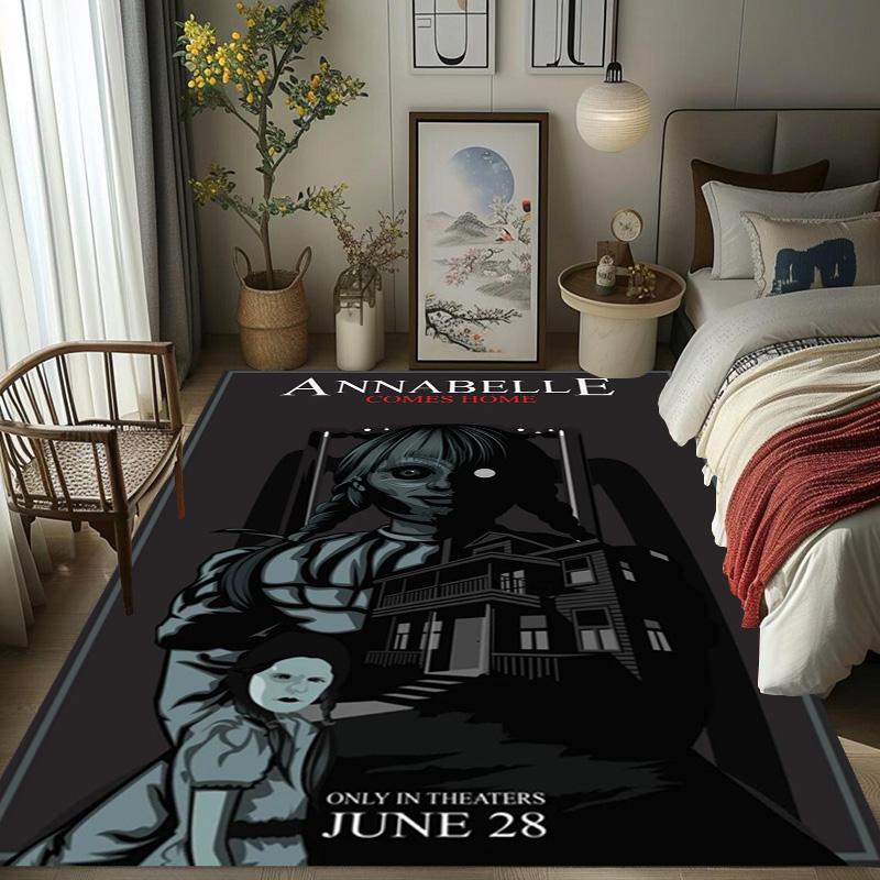 Creepy Doll Haunts Scream Fest carpet Suitable for all seasons Home Decor Dormitory decoration Bathroom mat Christmas gifts