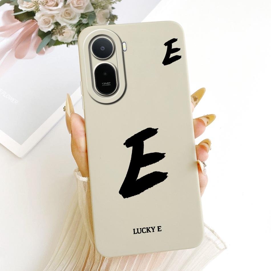 For Xiaomi Redmi A7 Pro 2026 Lucky Initial Letter Phone Case For Redmi A7Pro Soft Silicone Cases Bumpers