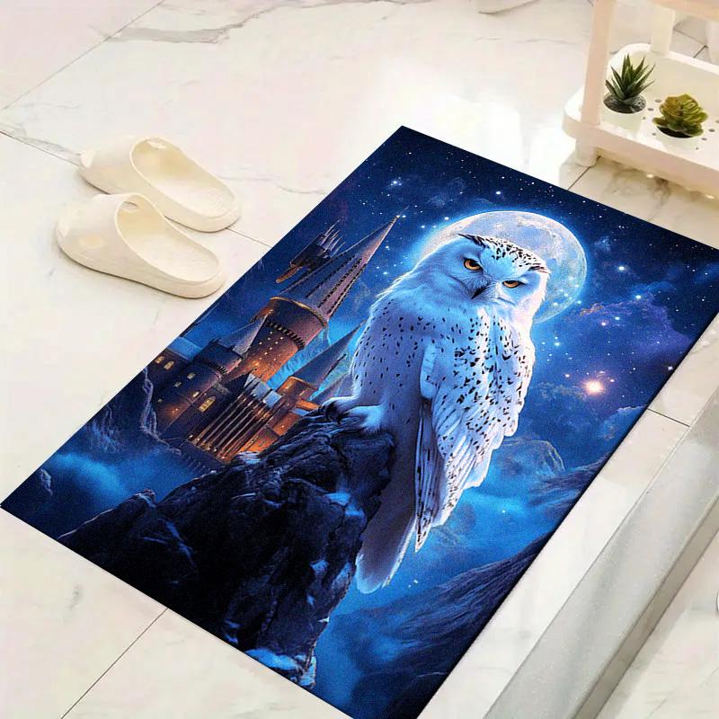Magic School Owl Carpet Rug for Living Room Bedroom Home Sofa Decoration,Kids Play Non-slip Floor Mat