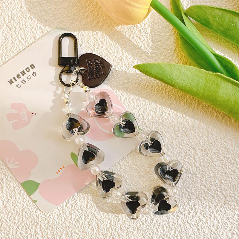 

Креативный цветной акриловый кулон-подвеска для мобильного телефона в форме сердца, брелок, цепочка для подвешивания на сумку, украшение для чехла для наушников, аксессуары для ключей от машины