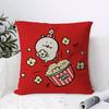 Japan Cute Joke Bear Cushion Cover Eco Linen Pillow Case DoubleSided Print Breathable Durable Zipper Home Decor Gift