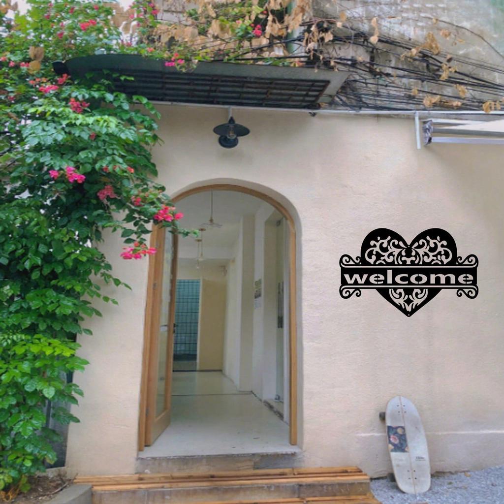 Vintage Metal Heart Wall Art Sculpture Romantic Bedroom Decor Valentine Gift