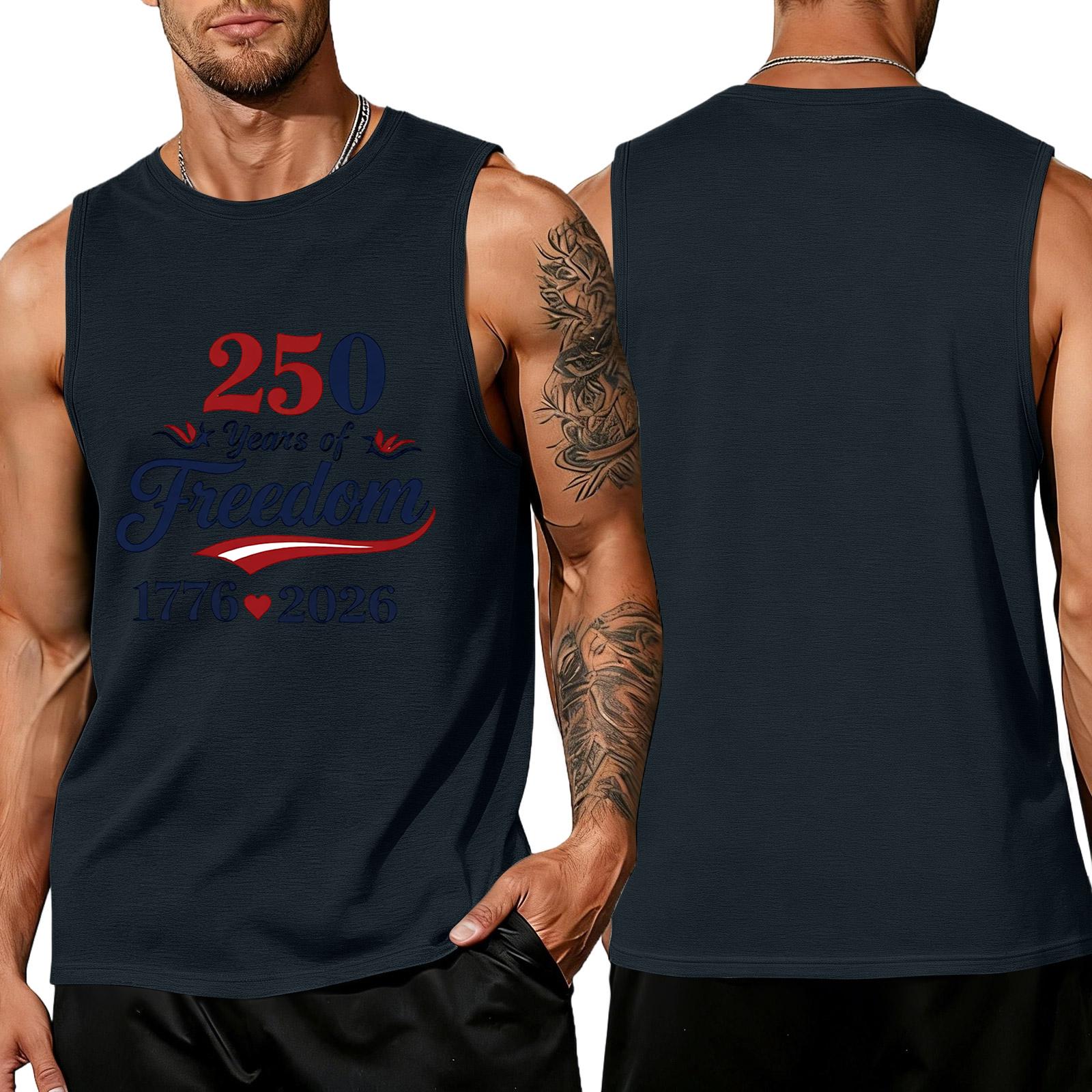 

Men s Loose Fit Casual Sleeveless Tank Top Summer Daily Wear Lightweight Breathable Fabric Printed Design XL тёмно-синий