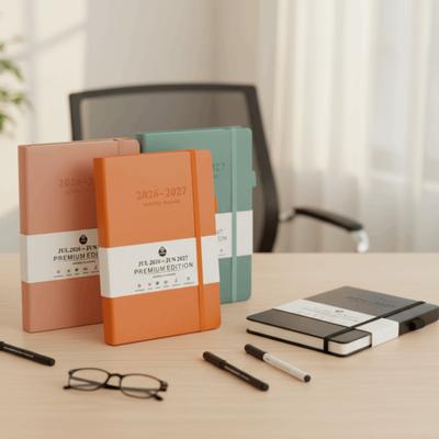 English A5 Agenda Planning Notebook 12 Months 365 Days Efficiency Notebook  Business