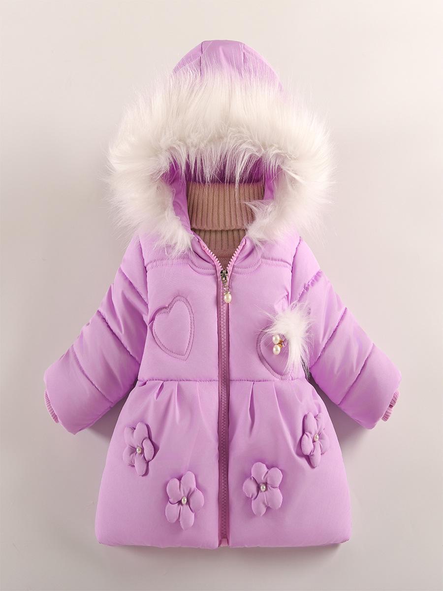 2025 Thickened Cotton Jacket for Boys, Ages 2-5 120cm фиолетовый