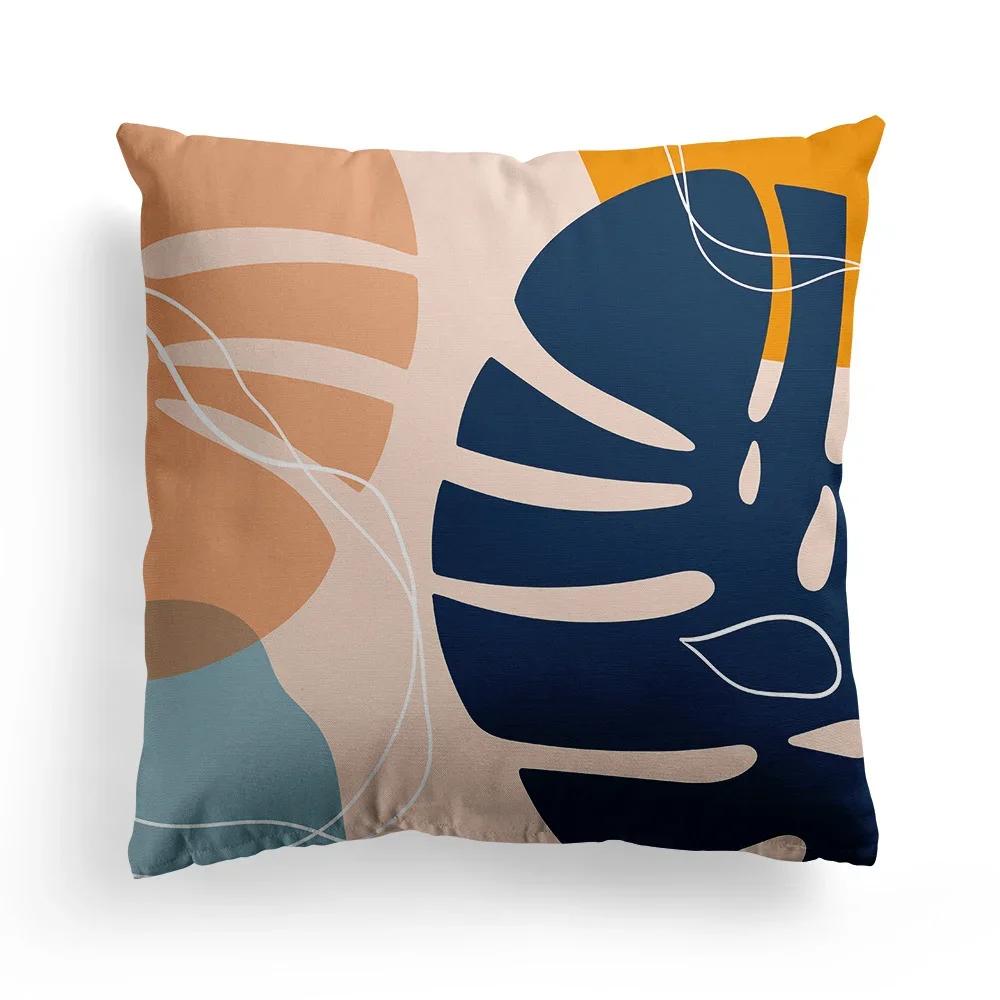 Nordic Abstract Art Print Pattern Cushion Cover Home Living Room Sofa Decoration Square Polyester Pillow x