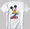 Mickey Mouse Footballer Short Sleeve White-Black Men's / Women's T-Shirt N538