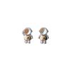 Weltraum Astronaut Ohrringe Asymmetrisches Design Blauer Mondstein Paar Ohrringe