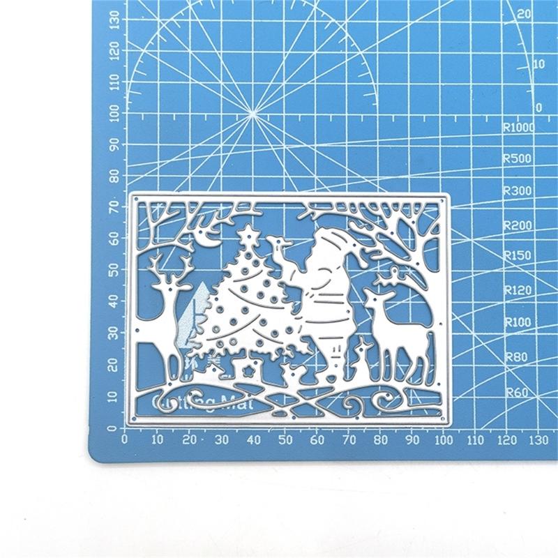 5 Pcs Christmas Tree Cutting Dies Embossings Stencils Christmas Metal Die Cuts for DIY Scrapbooking Card Decoration