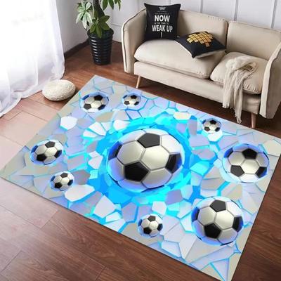 Playful Football Carpet for Living Room Kid's Bedroom Playing Soft Mat Non-slip Doormat Kid Crawling Mat Home Decor Large Rugs