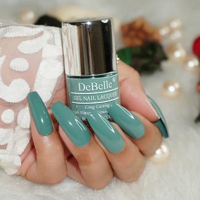 Gel Nail Lacquer Asparagus Fern (Sea Green) 8ml Enriched With Natural Seaweed Extract, Cruelty Free, Toxic Free (Glossy Finish)