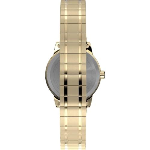 TIMEX Easy Reader Watch, White Dial, Brass, Mineral Glass, Quartz Movement, Women's, Gold, TW2W52400