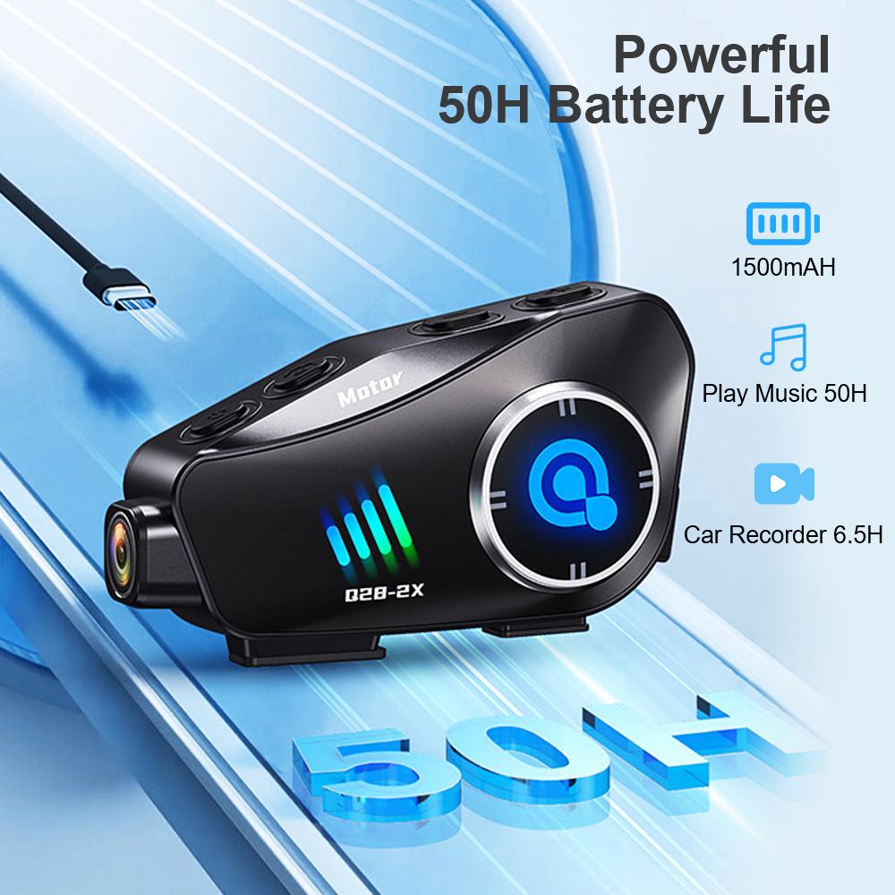 Music Player Speaker Call Phone Kit Intelligent Noise Reduction Motorcycle Helmet Intercom Helmet Headset Wireless Earphones