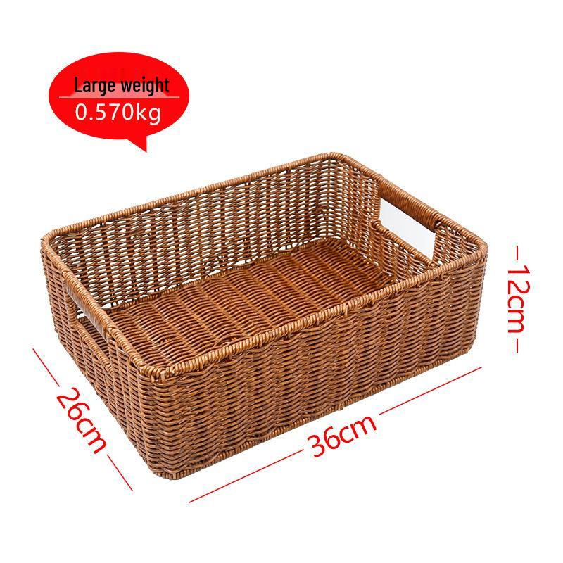 High-Quality Woven Rattan Storage Basket - Large, Simple Japanese Design for Home Organization
