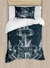 Nautical Bedding Set Full Size, Sailing Anchor Bed for Boys Teens,Ocea Comforter Cover Soft,Duvet Quilt Cover with 2 Pillowcases