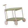 Storage Trolley with Wheels Handle Removable Sofa Side Table for Living Room Bedroom Matcha Green