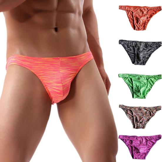 Módní sexy pánské kalhotky s nízkým pasem Elastické prodyšné spodní prádlo z bavlny