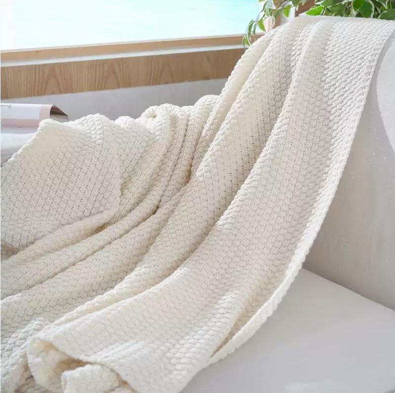 Cross-Border Knitted Lightweight Shawl: Cozy Autumn/Winter Blanket for Office, Airplane & Leisure