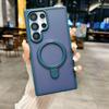Suitable for Samsung S24ultra Mobile Phone Case S24plus Skin Feeling Matte S24 Metal Magnetic Bracket