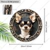2D flat hanging decorative signs,interior wall or door decoration,garden decoration,the pattern is a cute chihuahua,a housewarming gift for friends
