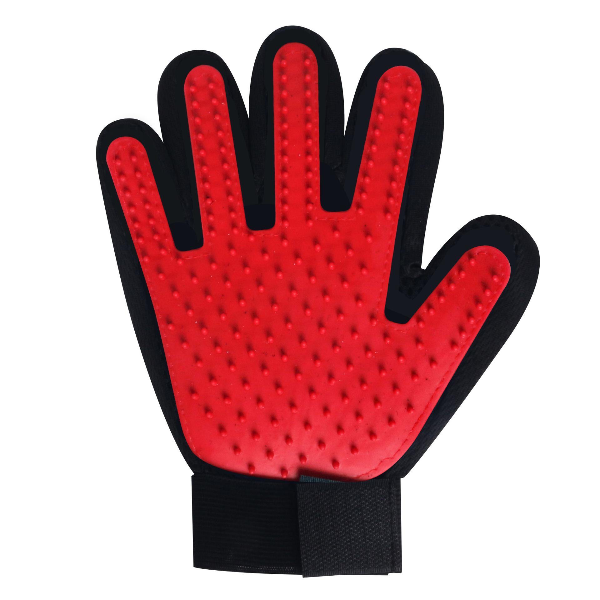 

Перчатка для вычесывания шерсти у домашних животных Right красный