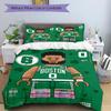 3pcs bedding set Boston Celtics Basketball Player Includes 1 Comforter + 2 Pillowcases, Without Pillow Inserts, Soft Comfortable, Lightweigh