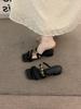 Niche Thick Heel French Commuter Outer Slippers Women's Shoes 2025 Summer Skirt Temperament Evening Breeze Sandals