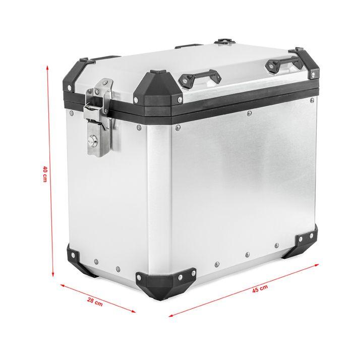 Valise latérale aluminium - Bagtecs GX45 - 45 L - Aluminium 2 mm - Étanche et résistante