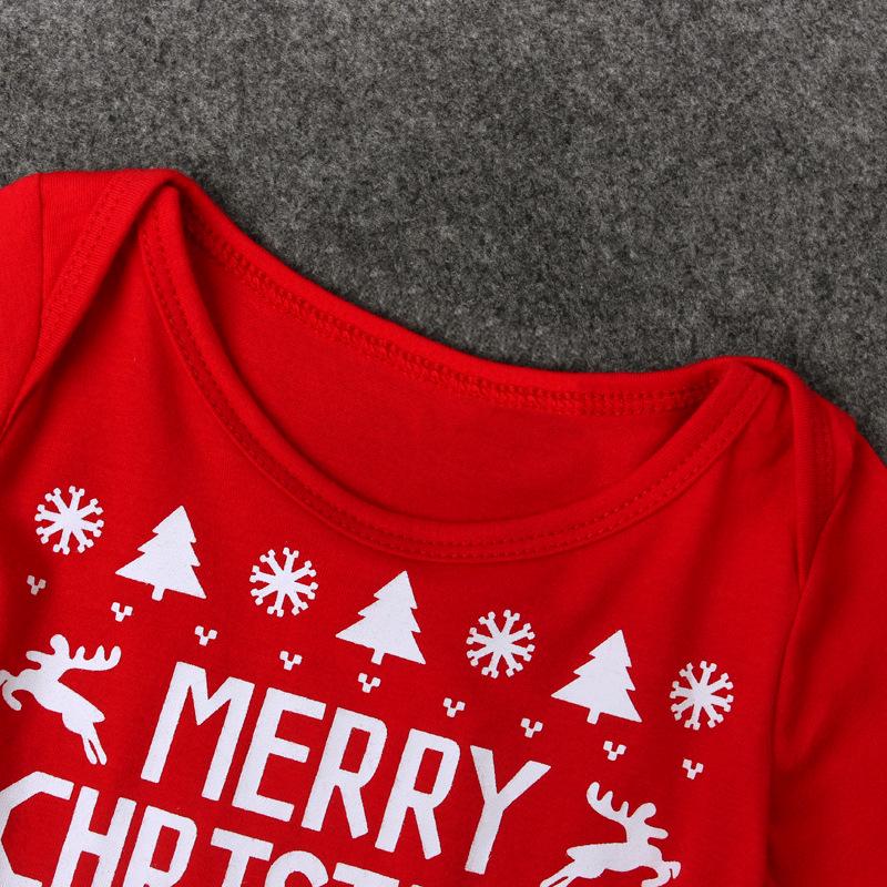 Cadou de Crăciun pentru bebeluși Nou-născut băiat fată Body cu mânecă scurtă pentru bebeluși cu litere imprimate salopete haine