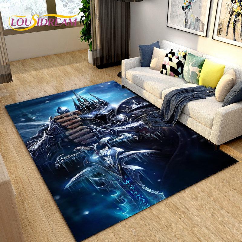 3D World of Warcraft , WOW Game Area Rug Large ,Carpet Rug for Living Room Bedroom Sofa Doormat Decoration ,Kids Non-slip Floor Mat