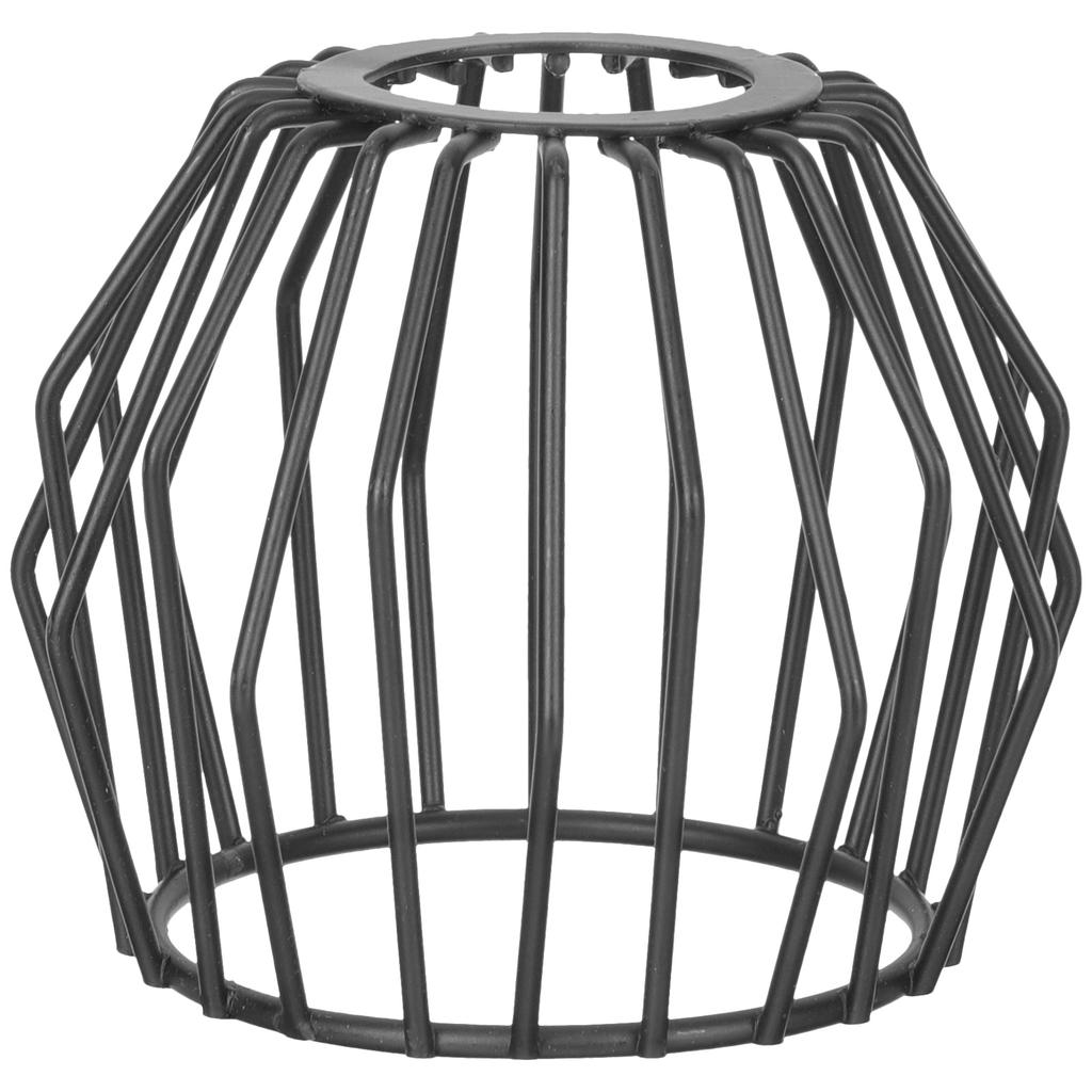 Small Lamp Shade Frame Wrought Iron Lampshade Light Bulb Black Pendant Hanging Ceiling Fan LED Bulbs