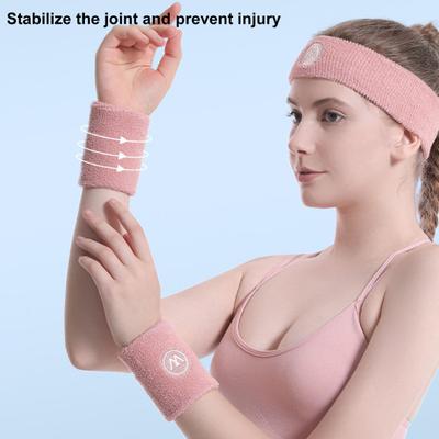 1 Set Spor Ter Bantları Ter Emici Çabuk Kuruyan Yüksek Elastik Naylon Kumaş Bilek Koruyucuları Koruma Süper Yumuşak Yoga Basketbol Kafa Bandı Bileklik