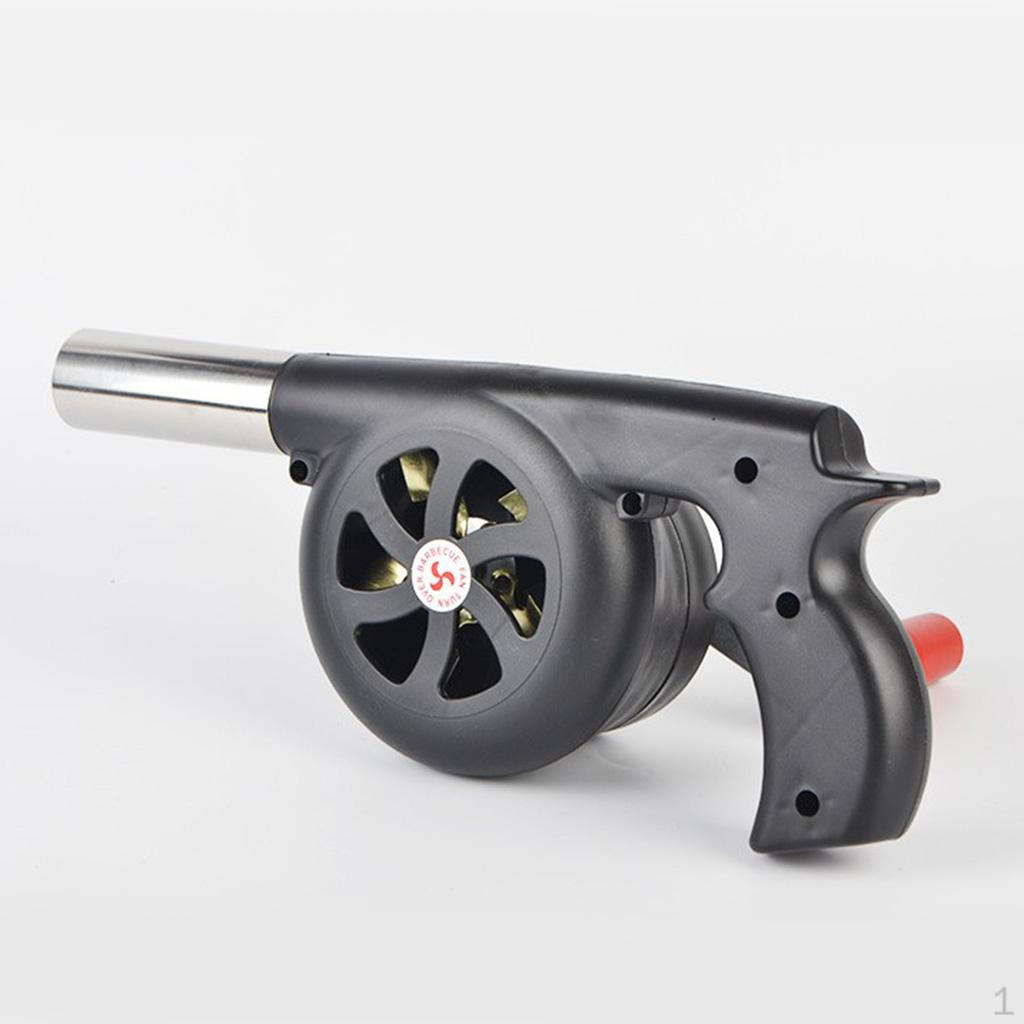 BBQ Blower for Barbecue Fire Bellows Hand Crank Tool Picnic Camping