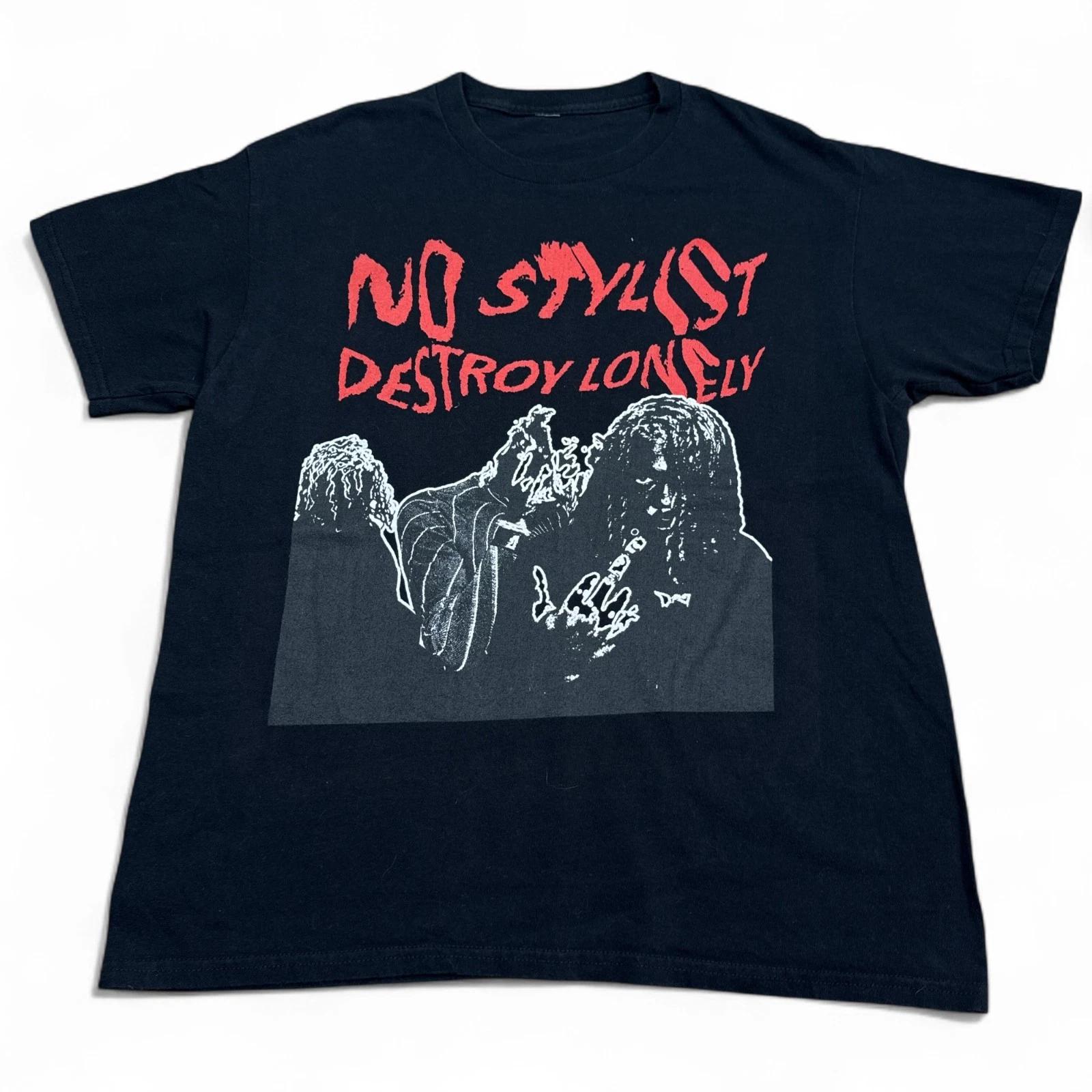 

No Stylist Destroy Lonely T Shirt Adult Size Large Black Vintage Style Hip Hop XL