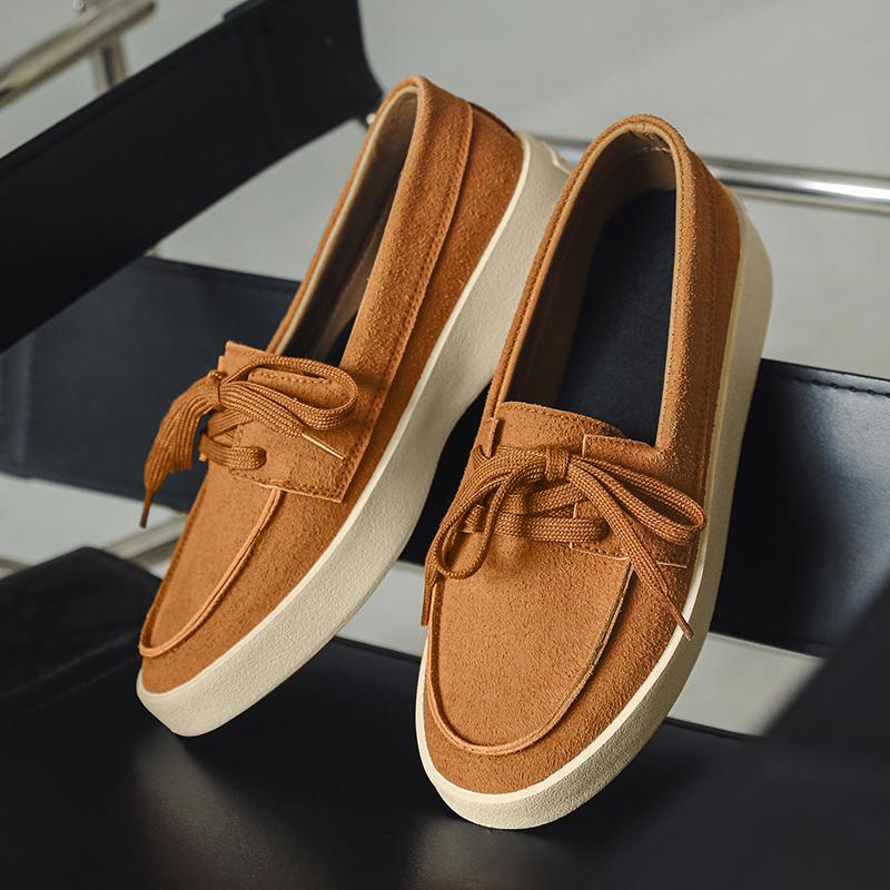 Fashion Handmade Suede Leather Man Loafers Soft Hot Sell Men Moccasins Slip on Casual Driving Flats Lightweight Penny Male Walking Shoes