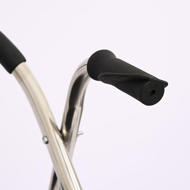 Foldable Double-Wheel Carbon Steel Walker for the Elderly