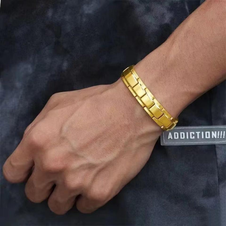 Magnetism Stainless Steel Bangle Bracelet 9mm Width Italian Elastic Charm Bracelet Simple Design Men Women DIY Jewelry Gifts