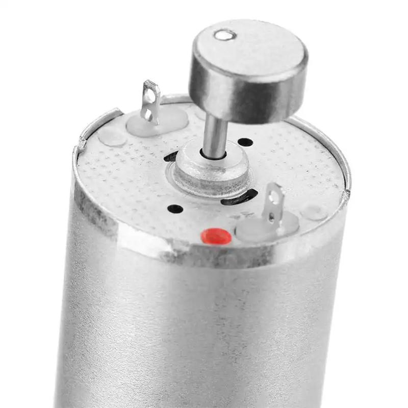 

A34R 1 PCS 370 Powerful Vibration Motor Silver Aluminum Convenient And Easy To Use Dual Head Vibration Motor Dc12v Vibration Mot срібний