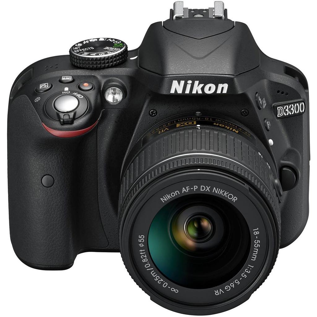 Nikon D3300 DX VR Digital SLR Black W/ AF-P 18-55mm –
