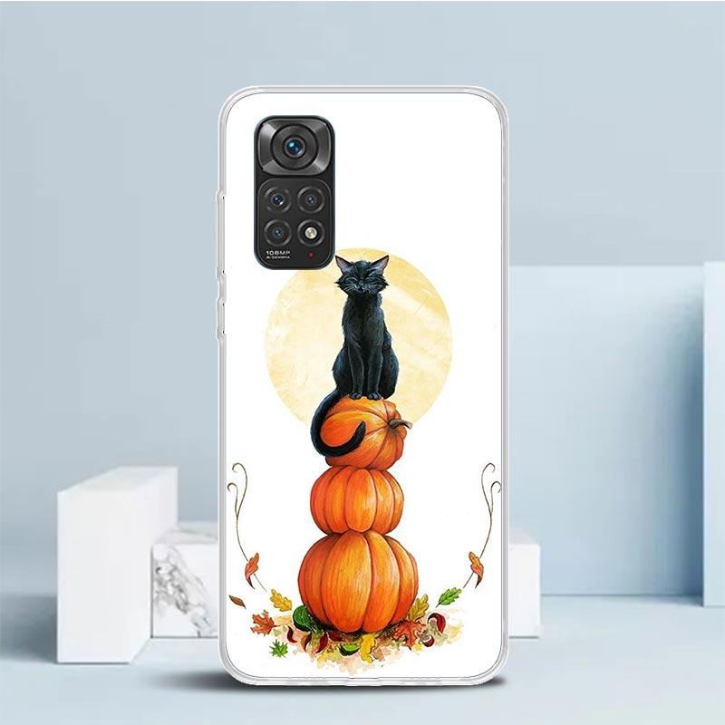 Kitten Cat Christmas Pumpkin Phone Case For Xiaomi Redmi Note 15 14 14S 13 12S 12 Pro Plus 11S 11 11T 11E 10S 10 + Soft TPU Back