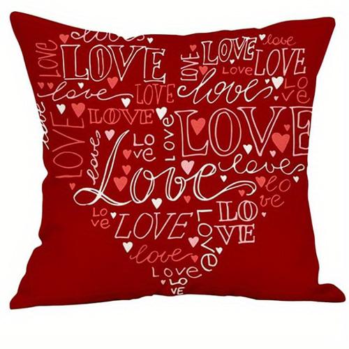 Home Decor Valentine's Day Love Heart Pattern Pillows Pattern Cushion Cover Suitable for Sofa Bedroom Car Pillow Cover
