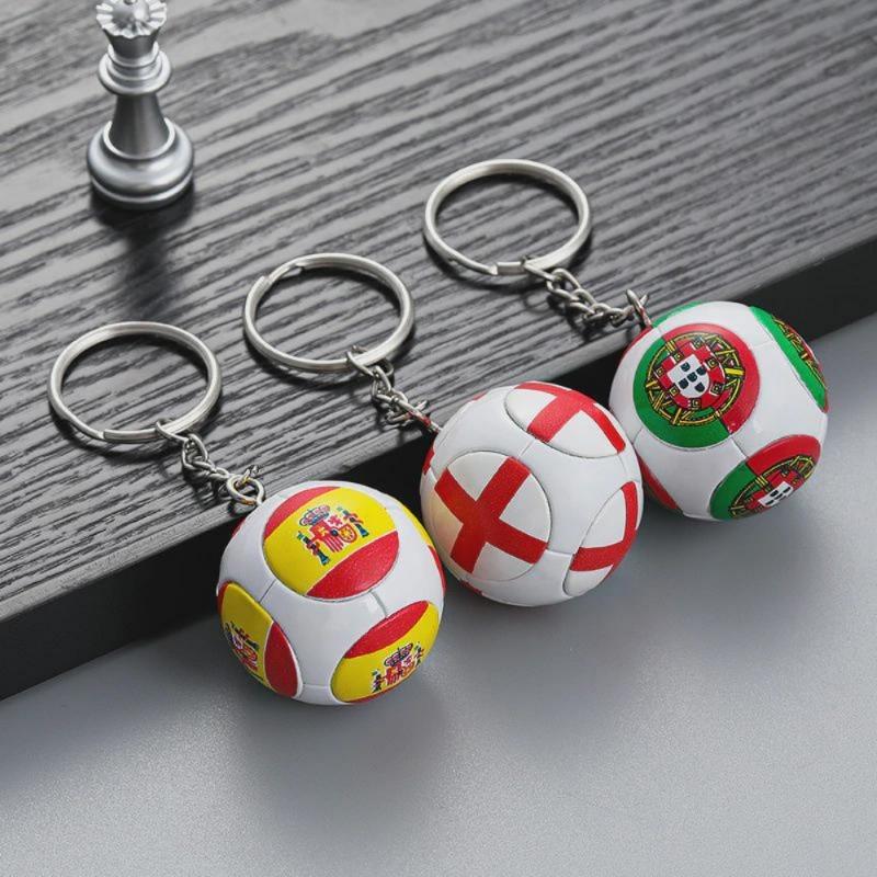 1PCS Football Key Chain Fan Supplies Small Gifts National Team Flag Key Chain Key Chain Souvenir Pendant