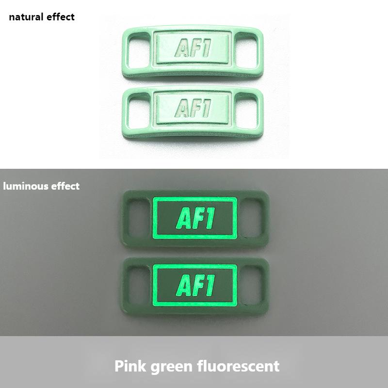 Luminous Shoelaces Buckle AF1 Glowing Metal Lock for Shoelace DIY Lace Shoe Footwear Decoration Sneaker Decorations Accessories