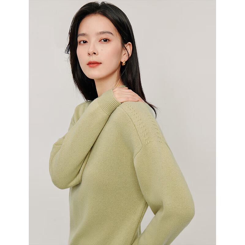 INMAN Women's Merino Wool Long Sleeve Knitted Sweater