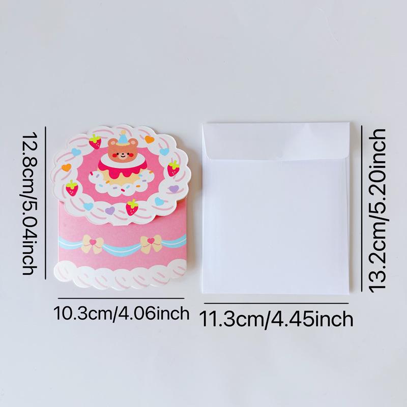 Charming Flip-Top Birthday Card with Handwritten Blessings for Friends and Besties