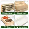 Multifunctional Rabbit Hay Feeder with Litter Box Hamster Food Dispenser  Chinchilla