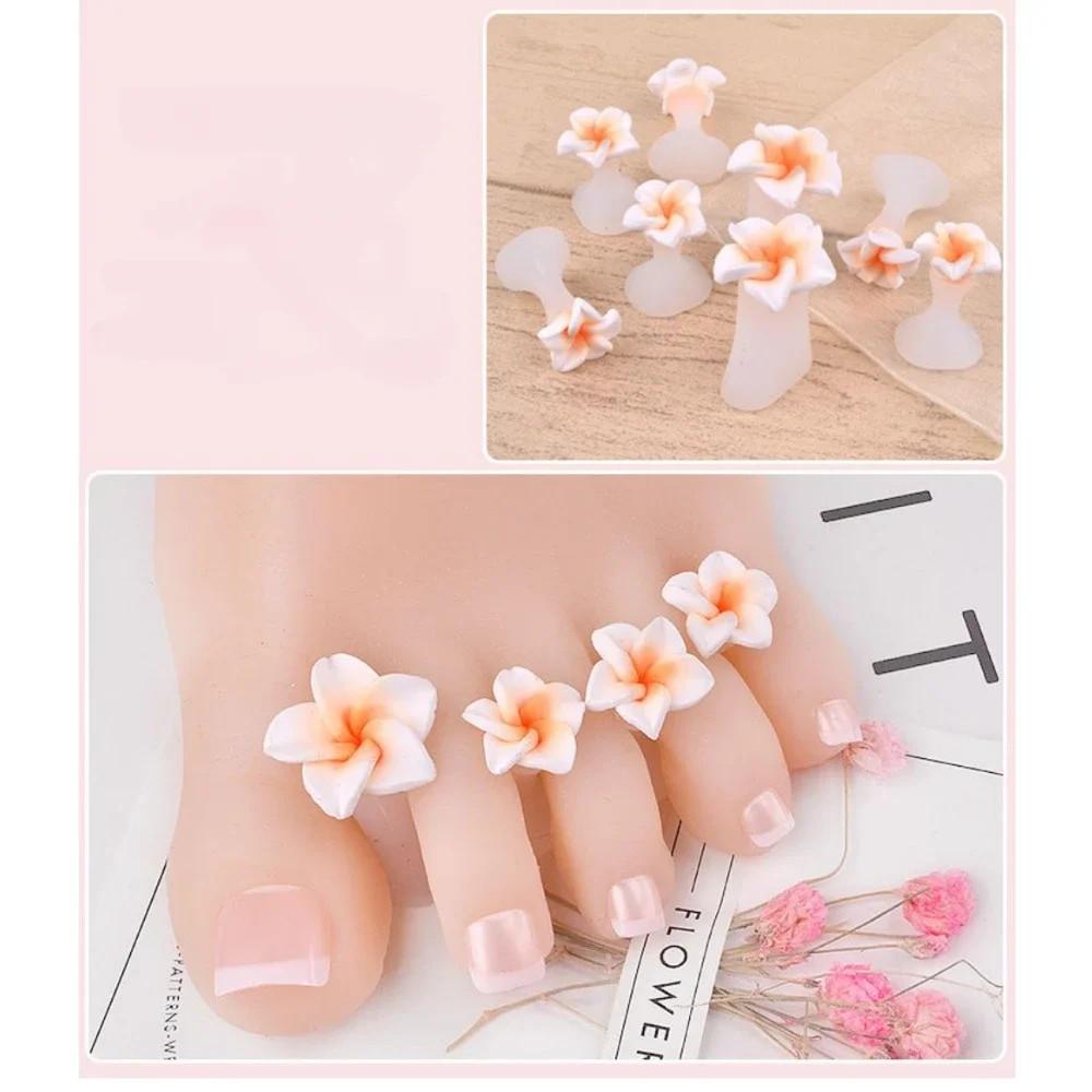 8Pcs/Set Funny Soft Silicone Toe Separator for Nail Polish Set Toe Spacers for Feet Apply Nail Polish Nail Art Pedicure Tool