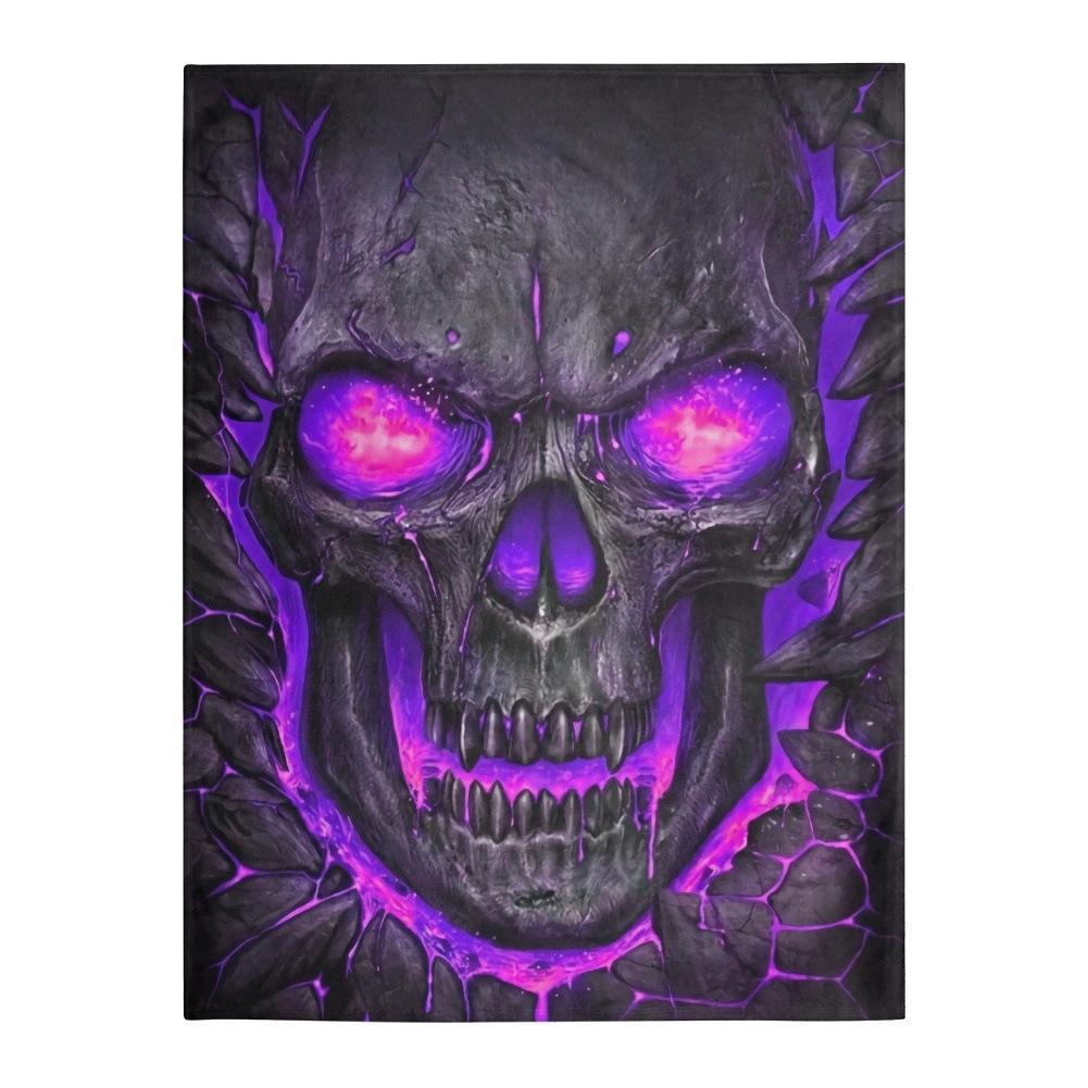 Halloween Rose Skull Head digitalprinted polyester Bedroom velvet flannel soft sofa cover blanket Fleece soft sofa cover