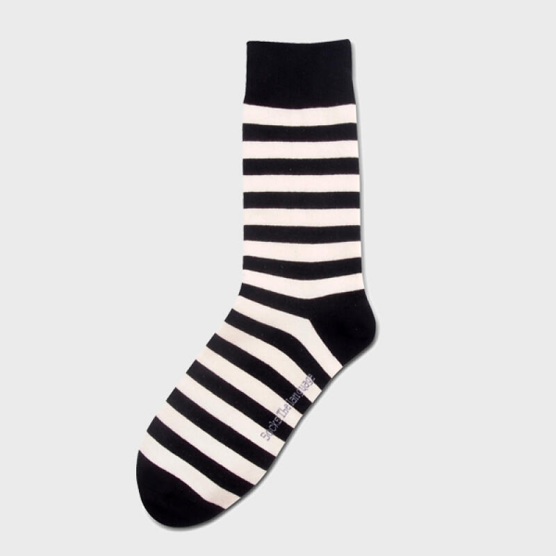 Plain Striped Socks (Black)