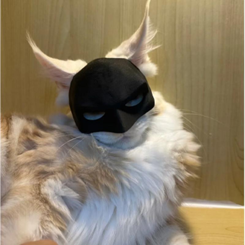 Cat Avenger Mask Bat Halloween 3D Printed Cosplay Hat Cat  Funny Toys Photos Props Pet Accessories
